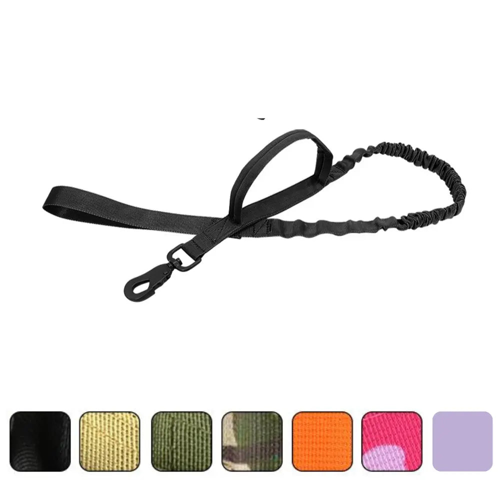 Dog Leash Heavy-Duty Double-Handle Tactical Bungee Leash with Padded Handles, Seatbelt Attachment, & Reinforced Swivel Clip, Pet Leash for Small Medium Large Dogs and Cats Outdoor Dog Accessories #Backtoschool