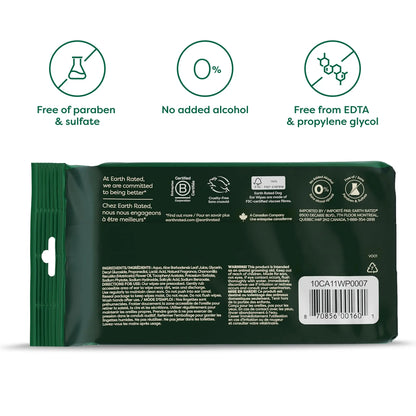 Earth Rated Veterinary-Approved Pet Ear Cleaning Wipes for Dogs and Cats, Hypoallergenic Dirt and Wax Remover, Wild Oat Scent, 70 Count