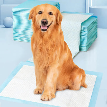 Powools Super Absorbent Puppy Pee Mats and Dog Potty Training Pads with Leak-Proof Polymer Layer for Quick Drying and Floor Protection