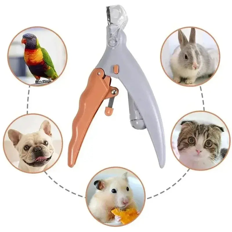 LED Pet Nail Clipper - Stainless Steel & Plastic Claw Trimmer with Built-In LED Light, ABS Handle, Half-Moon Tip, Precise Trim, Ergonomic Grooming Tool for Dogs, Rabbits, Puppy Nail Clippers, Supplies, Batteries Included, Reduces Bleeding