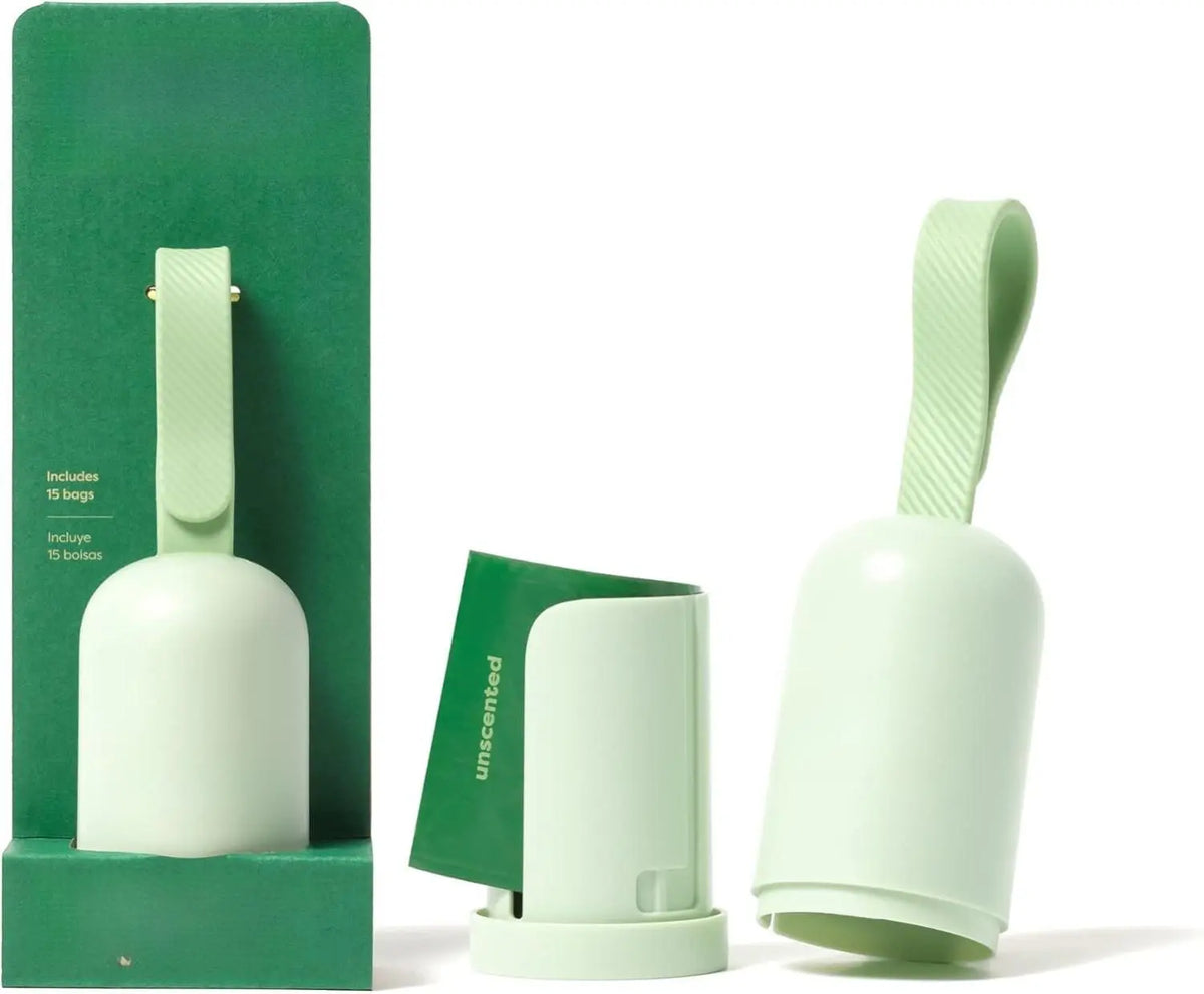 Earth Rated | Dog Poop Bag Holder, Durable and Guaranteed Leakproof, Unscented, Dispenser with Starter Roll