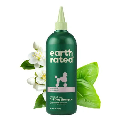 Earth Rated | 3-In-1 Curly & Wavy Coated Dog & Puppy Shampoo, Conditioner & Deodorizer - 16 Oz - Formulated to Tackle Tangles & Restore Curls