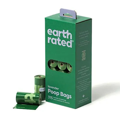 Earth Rated Extra Thick Leakproof Dog Waste Bags, Lavender Scented, 315 Count Refill Rolls