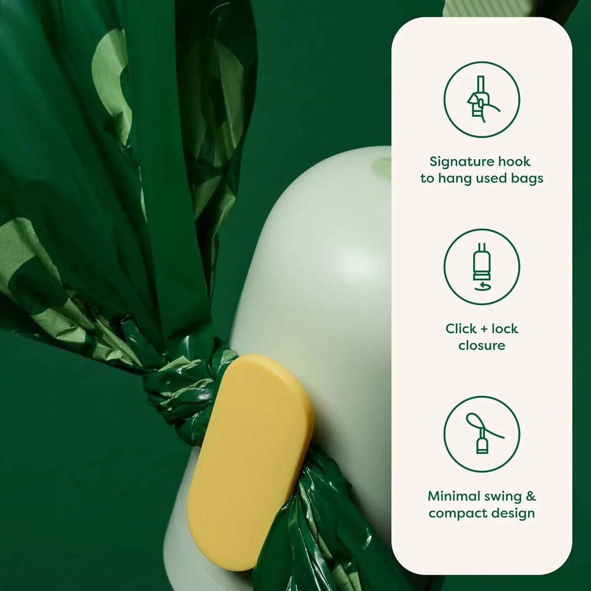 Earth Rated | Dog Poop Bag Holder, Durable and Guaranteed Leakproof, Unscented, Dispenser with Starter Roll